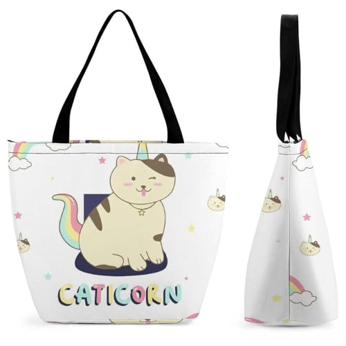 Sac de shopping spacieux chat licorne pour en finir avec le manque de place