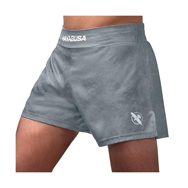 Hayabusa Arrow Kickboxing Shorts - Grey, 30