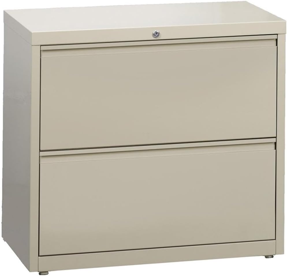 Pemberly Row 36" 4-Drawer Modern Metal Lateral Filing Cabinet, Black Powder Coat Finish, Fully Welded Steel Construction, Ball-Bearing Suspension, Anti-Tip Design, Office File Storage