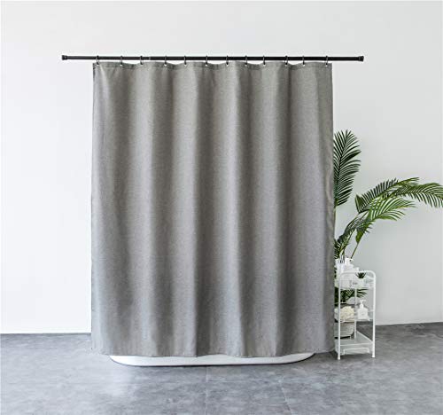 X-Labor Premium - Cortina de ducha (240 x 200 cm, impermeable, antimoho, incluye 12 anillos de cortina de ducha, lavable, 180 x 200 cm), color gris Cover