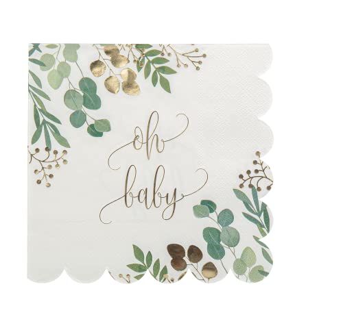 Miss Lovely OH BABY Servietten Eukalyptus Grün Gold