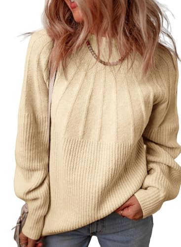 Image of Dokotoo Women's Turtleneck Oversized Sweaters Long Sleeve Pullover Knit Mock Neck Tops
