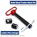 YuGtcen Hitch Pin, Tractor Towing Hitch Pin and Clip, Red Handle Trailer Hitch Pin Gate Pins for Towing RV, Truck, Boat, Car, Tractor (3/4 x 5 incn)