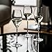 Krosno Large Prosecco Champagne Sparkling Wine Flutes, Set of 6, 9.4 fl oz, Rounded Shape for Ideal Bubbles, Dishwasher Safe, Made in Europe
