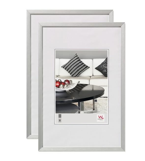 Cadres photo en aluminium walther design AJ030SD anti-déformation argentés 20x30 cm