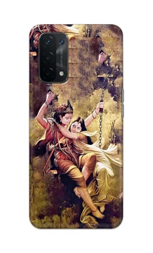 Image of Printed Hard Back Cover for Oppo A93 5G Back Cover (Radha Krishna Love -J1) -190724(EA)