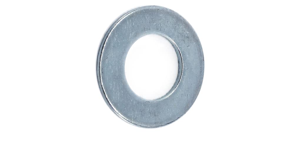 STURDFIX 1" USS Flat Washers, Zinc-Plated Steel (ID: 1.07", OD: 2.50", Thickness: 0.142"), Heavy-Duty, Corrosion-Resistant Washer for Construction, Decking, Fencing, Industrial Application, 10 Pack
