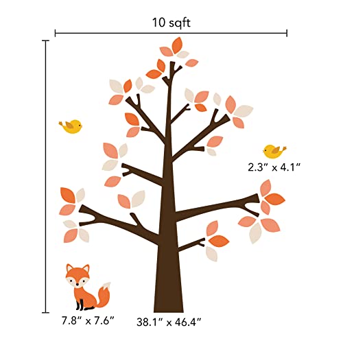 Vinilos decorativos animales bosque fox boho para pared miniatura 3