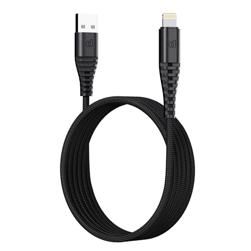 Image of Dubstep Blaze Stellar 15W USB-A to Lightning Fast Data Charging Cable with Over 60K bend life, 70K insertion tested, Powerblitz technology, Overheat Protection (Black)