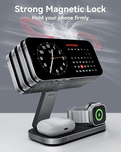 KEEPRO T8 3-in-1 Foldable Qi2 MagSafe Charging Station — view 7