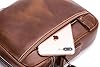 QUEAMBLER Sacoche Homme Bandouliere en Cuir Bandouliere Pochette Epaule Sac a Main Sac a Dos Homme Besace Cartable Cuir Crossbody Sac de voyage Sac Porté épaule En Cuir #5