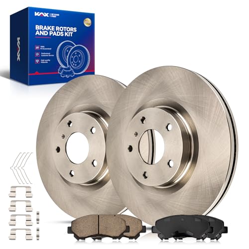 Image of KAX Front Brake Kit, OE Brake Rotors and Ceramic Brake Pads | Fits Nissan Maxima 2009-2014 2016-2020, Automotive Replacement Brake Kit