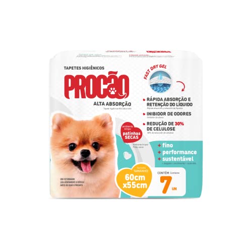 PROCÃO Tapete Higiênico - 60 X 55 Cm - 30 Unidades Branco