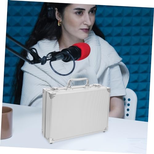 Gadpiparty Aluminum Toolbox Storage Case for Men Rolling Tool Box Aluminum Briefcase Hard Storage Boxes3