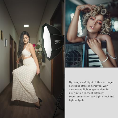 Bowens Mount Softbox 24''/60CM Handheld Quick Set-up, S-Type Bracket Compatible with Godox Canon Sony Fuji YongNuo Flash AD200PRO V1 TT600 V860III 430EXIII SB500 YN320EX YN560