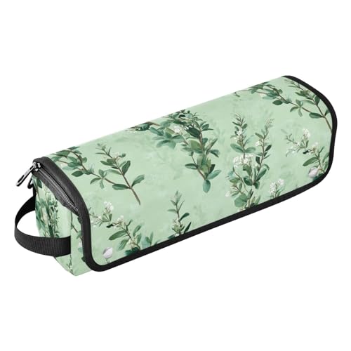 Bolso de viaje para herramientas de cabello Green Plants con tapete resistente al calor extraíble e impermeable para planchas y rizadores. miniatura 1