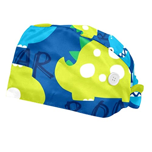 Chapeaux de travail motif dinosaure mignon lot de 2 casquettes unisexes