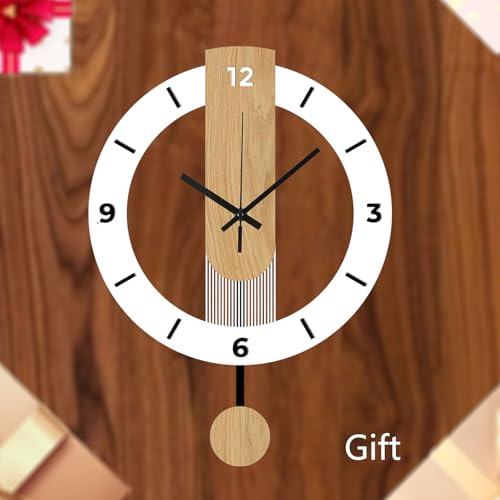 Horloge murale en bois de qualité avec grands chiffres design