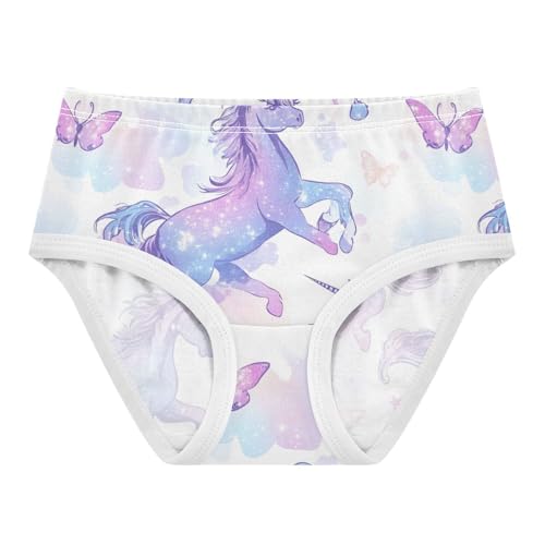 Wusikd Unicorns Girls' Underwear Cotton Butterfly Girls Briefs Soft Toddler Underwear 2T