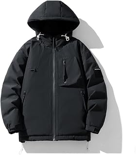 Invierno Pato Blanco Abajo Chaqueta Chaqueta de los Hombres a los Chicos Gruesa con Capucha de Invierno Stand-up Collar de la Capa