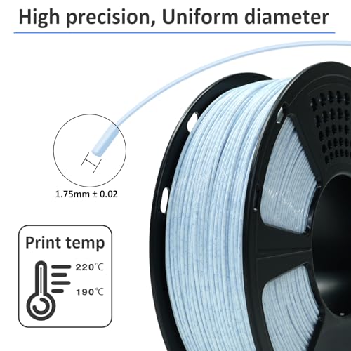 Image of GIANTARM Marble PLA, PLA Filament 1.75mm 1KG Spool(2.2lbs),Vacuum Packaging, Marble Filament for Most FDM 3D Printer (Blue)