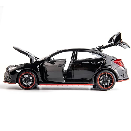 Image of VARIYA ENTERPRISE Metal Pull Back Diecast Car 1:32 Honda Civic Pull Back Car Model With Sound Light Boys Gifts Toys For Kids?Pack Of 1?,Multicolor