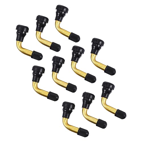 ABOOFAN 10Pcs Bent Valve Extension Adapter for Motorbike Tires Easy to Install Tire Inflation Accessories for Electric Vehicles Practical Tire Valve Stem Extensions