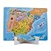 EUREKAKIDS Mappa della Spagna Magnetica di Legno Bambini da 6 a 10 Anni - Gioco Educativo - Puzzle