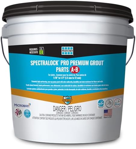 LATICRETE SPECTRALOCK PRO Premium® Durable Stain Proof High Performance East to Use Non Sag Epoxy Tile Grout AB Full Unit/Requires 9 LB Part C Carton