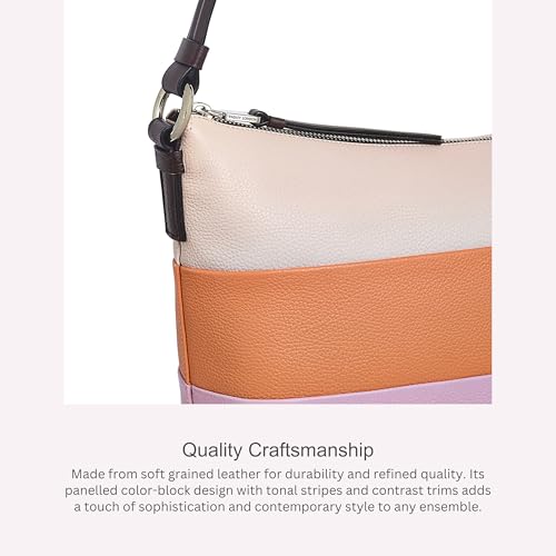 RADLEY London Lyme Terrace Stripe Women’s Medium Leather Shoulder Bag, Clay Pink4