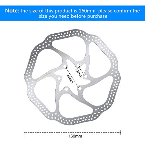 image for Boao 2 Pieces 160 mm Bike Bicycle HS1 Disc Brake Rotor with 12 Bolts S