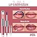 JUAAZIN 2-in-1 Fuchsia Lip Stain Peel Off & Hydrating Plumping Lip Oil with Tweezer, of Women Long Lasting Waterproof Peel Off Lip liner Tattoo, Highly Pigmented for All Skin Types 04#