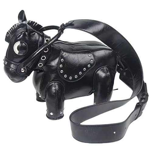 Men and Women Fun Horse Shaped Crossbody Shoulder Bag Handbag PVC Unique Novelty Horse Purse2