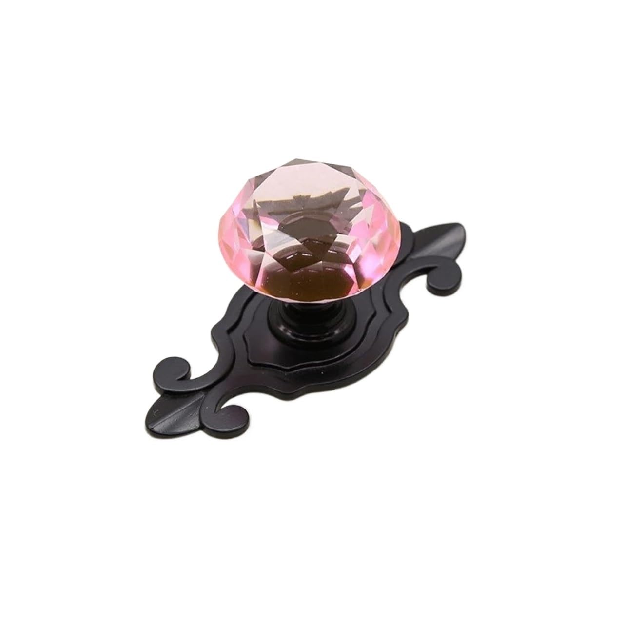 Bszcxbvmp Black Crystal Drawers Knobsb, Crystal Drawer Knobs 4Pcs Multicolor 70X30x31mm Art Drill Type For Cabinet Wardrobe(,Roze)