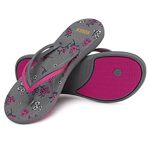 Image of VOVEA Flip Flops For Women Non-Slip Bathroom Shower Shoes Cushion foam Indoor and Outdoor Sandals