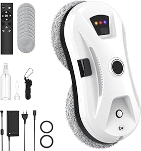 Osmo™ RoboClean Fensterputzroboter mit Fernbedienung, 3 Automatische Reinigungsmodi, Automatischer Fensterreiniger mit Wassersprühen & Saugkraft, Nass- & Trockenreinigung, Für Alle Glatten Oberflächen