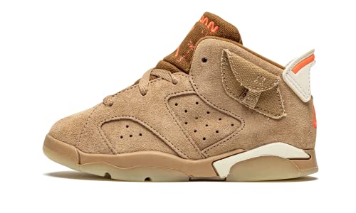 Jordan Toddler Air Jordan 6 Retro TD DH0692 200 Travis Scott - British Khaki - Size