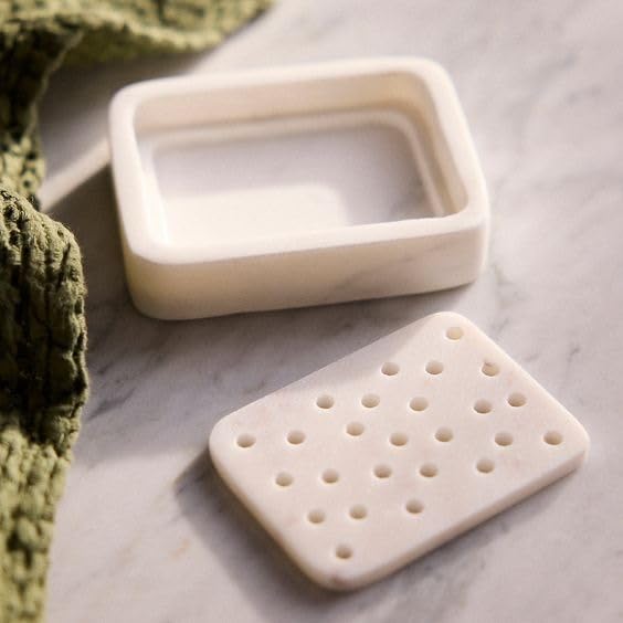 Katkaria Creations White Marble Soap Dish || Natural Stone Soap Holder || Bathroom Accessories (B09BKXCRBS) Amazon Price History, Amazon Price Tracker