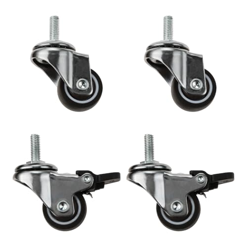 Chariot pivotant roulettes 1 pouce TPE lot de 4 roues miniatures silencieuses pour mobilier en bois