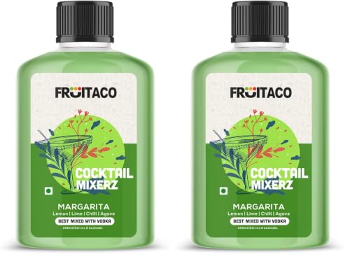 Image of Fruitaco Margarita Cocktail Mixers - Finely Crafted Non-Alcoholic 300ml Serves 2 Drinks (Pack of 2)