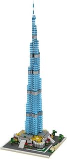 MARM Micro Mini Blocks Burj Khalifa Tower Architecture Building Toy, World Famous Architecture Model Micro Building Blocks for Adults, 1681PCS