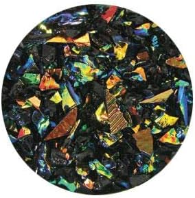 2 Oz Rainbow Dichroic Coarse Frit On Black - 90 Coe