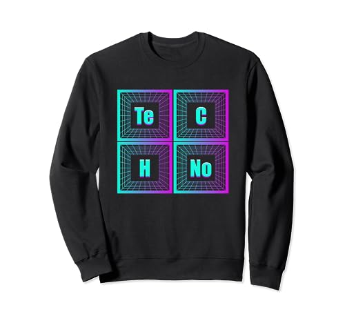 Techno Music Optical Illusion EDM Rave Vaporwave Sudadera