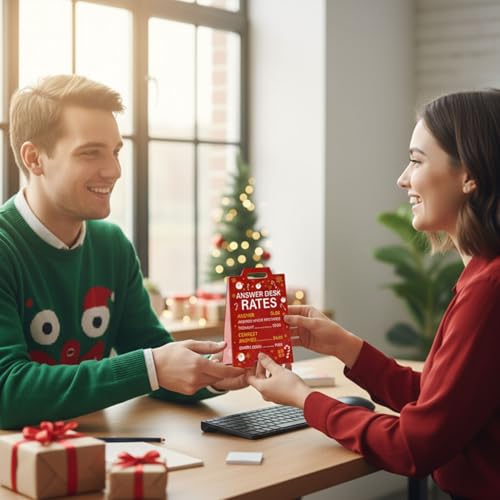 Panneau de bureau rouge pour collègue et décoration de table de Noël - 5