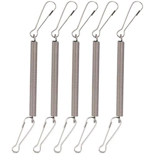 5pieces Spring with 2 Clips Used Singly or in Combination to Hold Rabbit Water Dispenser Drinking Bottle for Small Animals