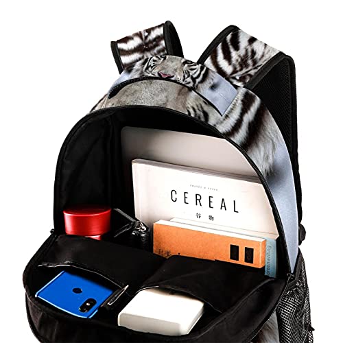 Mochila para portátil de tigre blanco ideal para viajes urbanos y oficina 4