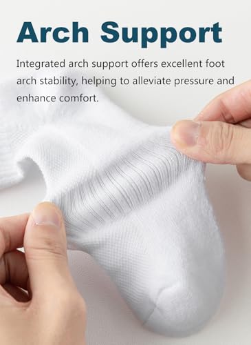 Womens Ankle Socks Cotton Mini Crew Socks Cushioned Running Gym Workout Socks for Women 6 Pairs3