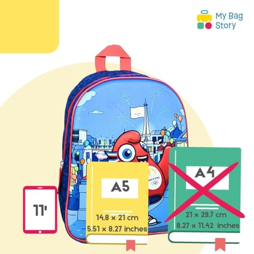 Sac à dos Paris 2024 bleu pour l'école maternelle et la garderie - 3