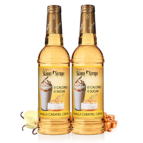 Jordan's Skinny Syrups Vanilla Caramel Creme, Sugar Free Flavoring Syrup, 25.4 Oz Bottle (Pack Of...