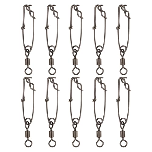 LT Easiyl 10PCS Heavy-Duty Fishing Swivels Snap 1.8×60mm Suitable for Long Line Fishing Floats Sharking Tuna Fishing Crabbing